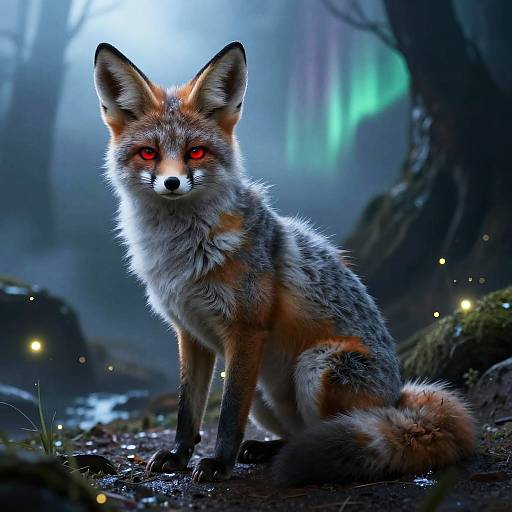 Fluffy Anthro Fennec Fox Portrait