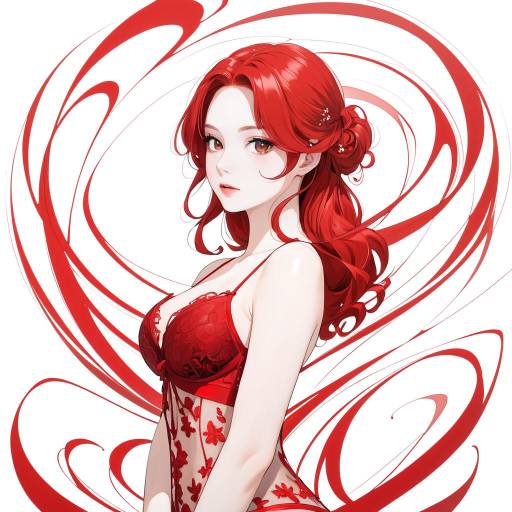 Serene Elegance: Graceful Woman in Lingerie Serene Elegance: Graceful Woman in Lingerie
