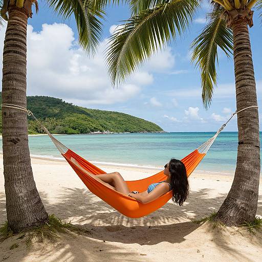 Tropical Hammock Relaxation Scene