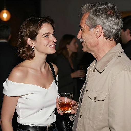 Intimate Encounter in a Dimly Lit Room