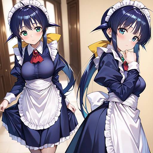 Illustration of Andou mahoro, mahoromatic in the style of Suujiniku