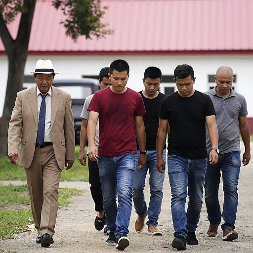 Casual Outdoor Stroll with Friends