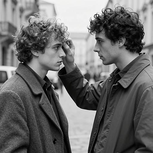 Intense Moment Between Two Men