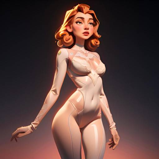 Radiant Surrealist Woman in Lingerie