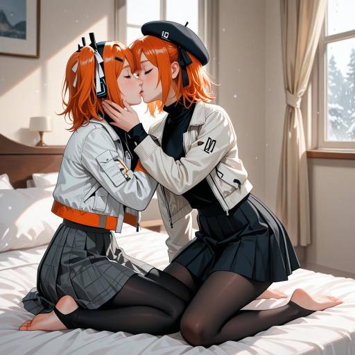 Dreamy Cowboy Kiss in a Bedroom