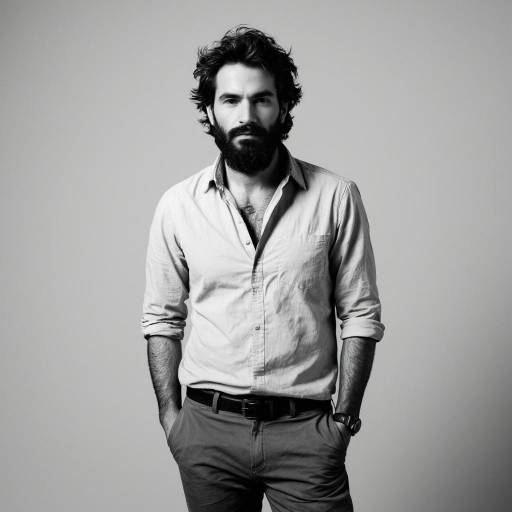 Bearded Man in Casual Attire