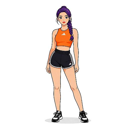 Sporty Woman in Bright Athleisure