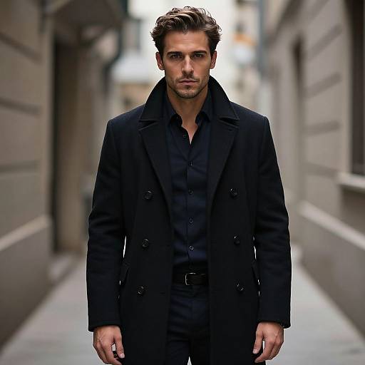 Confident Stylish Man in Alley