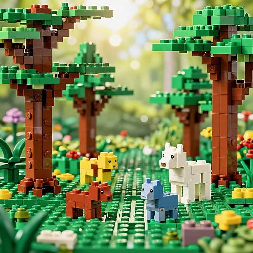 Lego AI Nature Scene Visualization