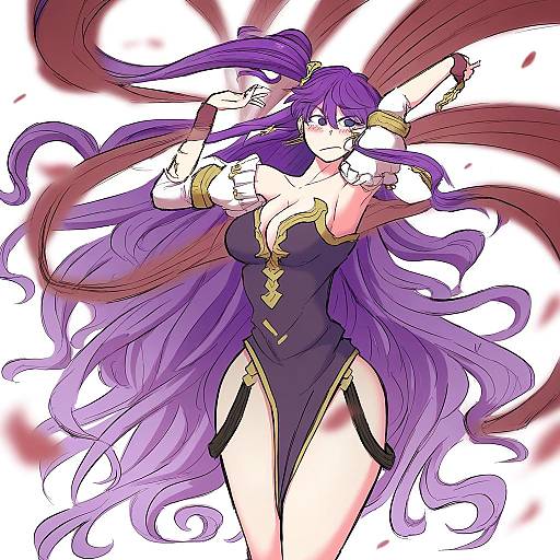 Illustration of Ishtar (fire emblem), fire emblem in the style of Noumen