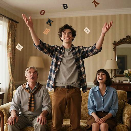 Joyful Gathering in Vintage Living Room