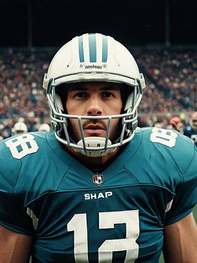 Cinematic Realism Football Helmet Portrait