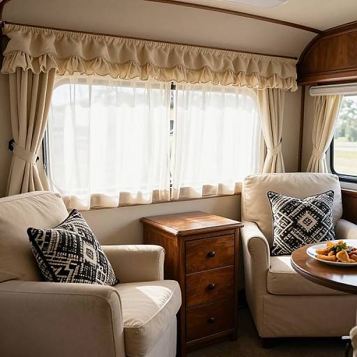 Cozy Vintage Travel Trailer Interior