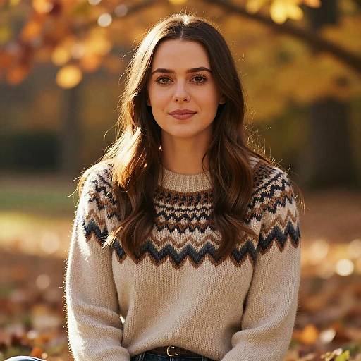 Kat Dennings Cozy Autumn Portrait