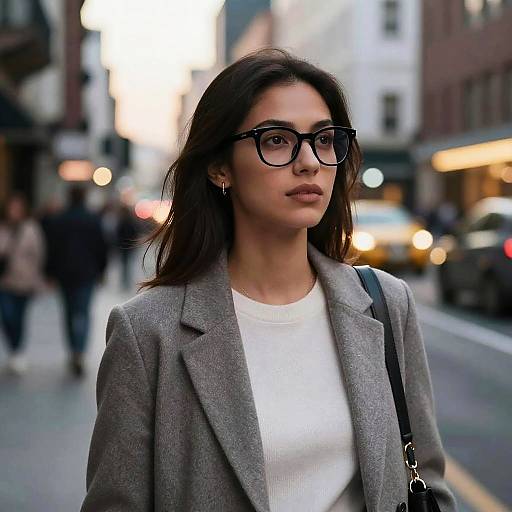 Latina Professional with Chic Glasses