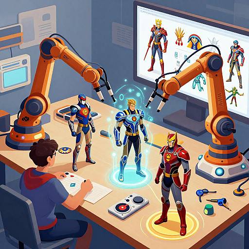 Superhero Armor Assembly Concept Art