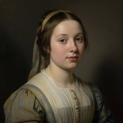 Classical Portrait of Young Woman