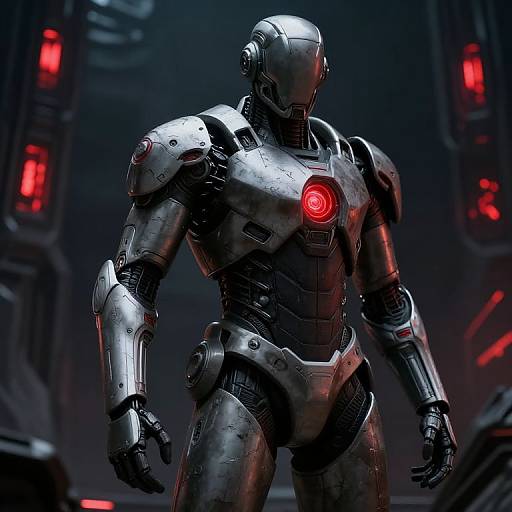 Battle-Worn Sci-Fi Exoskeleton Bodysuit