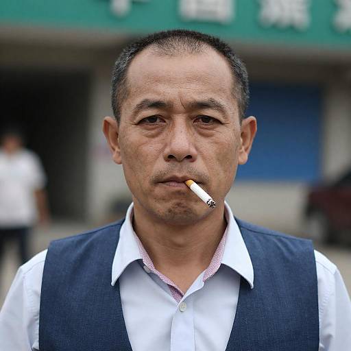 Moody Portrait of a Middle-Aged Man