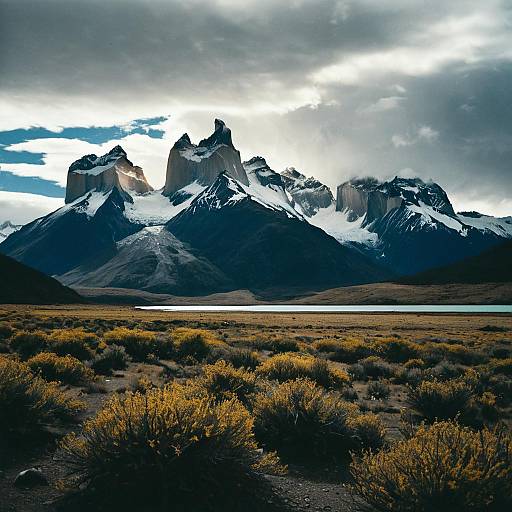 Dramatic Patagonian Mountain Landscape