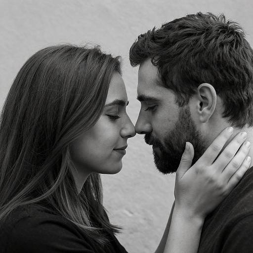 Intimate Black and White Portrait of Couple