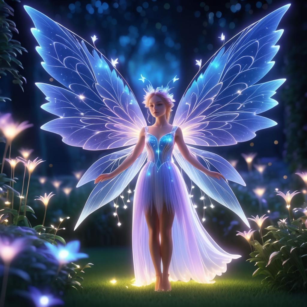 Enchanting Fairy in Twilight Garden