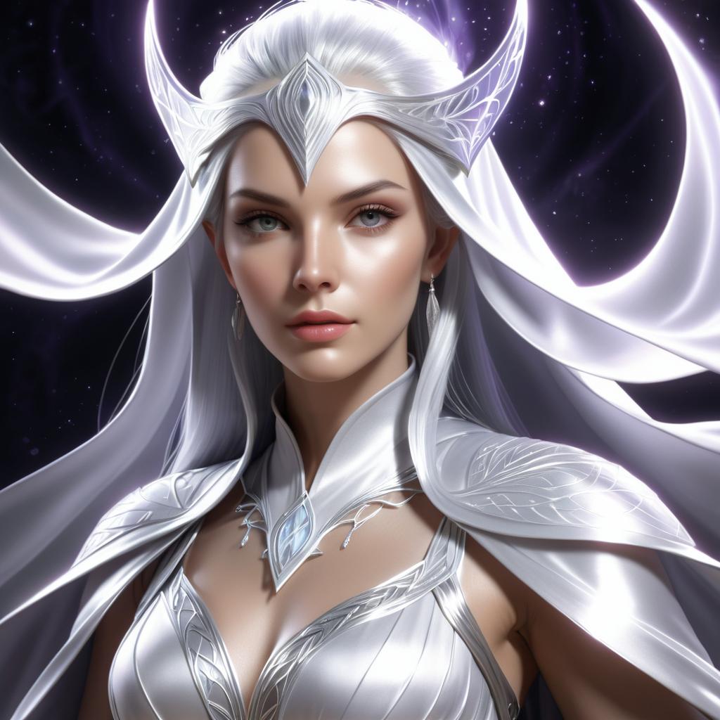 Mystical Elven Sorceress Portrait Art