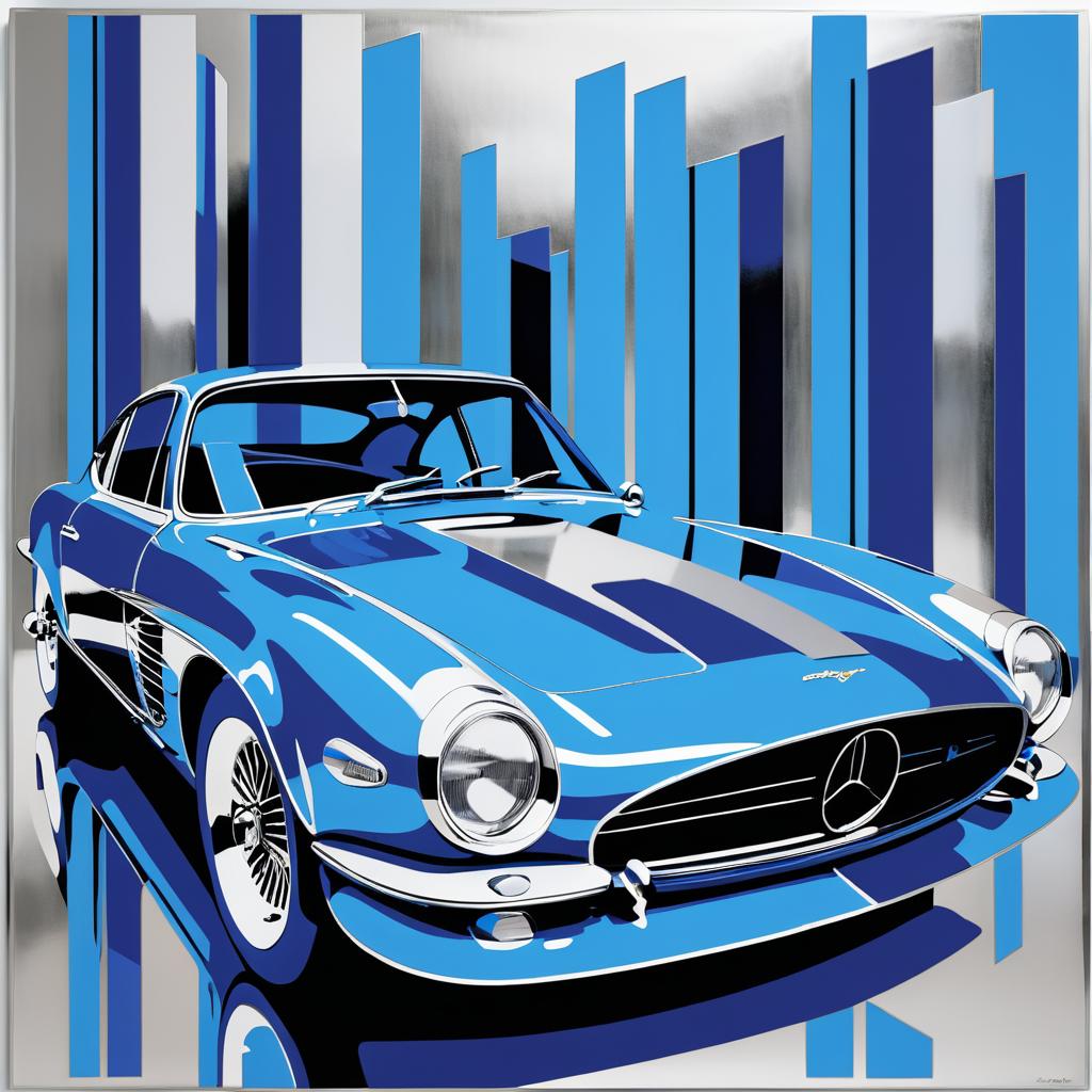 Pop Art Sports Car in Electric Colors