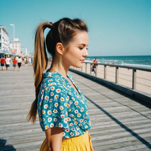 Fashion Editorial: Double Ponytail at the Beach