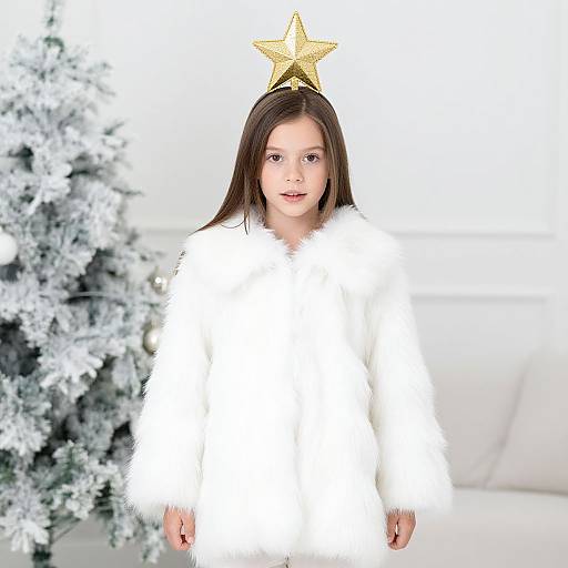 White Christmas Tree Costume with Star