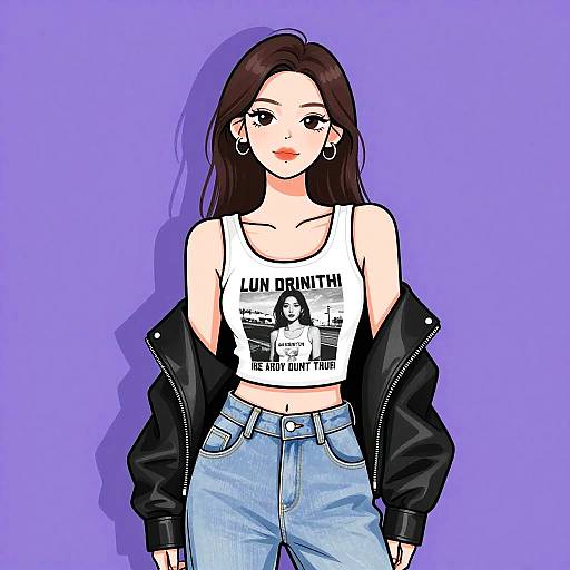 Stylish Woman in Streetwear Outfit