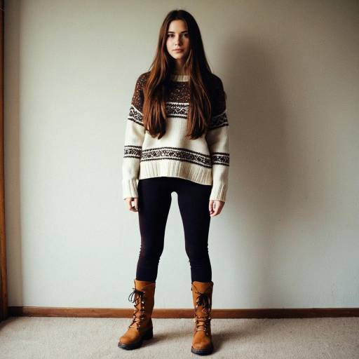 Woman in Cozy Sweater and Leggings