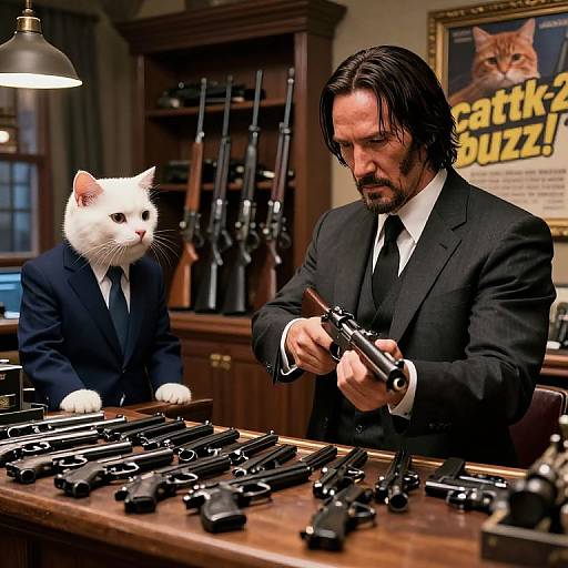 Cat-Wick 2: Muscular Orange Cat Parody