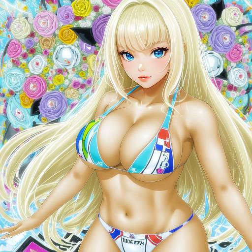 Illustration of Alessandra susu, tokyo 7th sisters in the style of Leon (mikiri hassha)