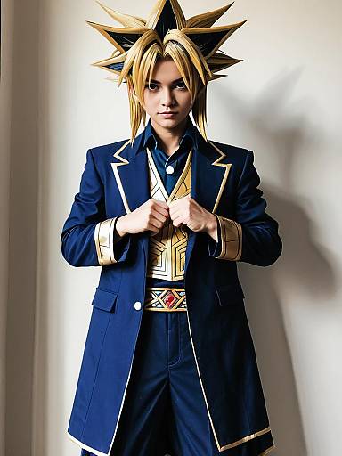 Man Cosplaying Yugi Muto