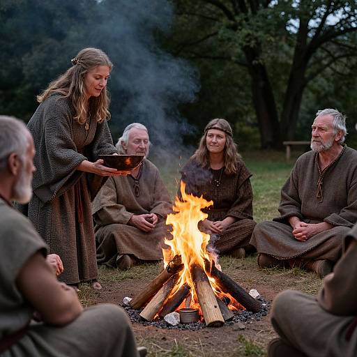 Ancient Celtic Communal Fire Meal