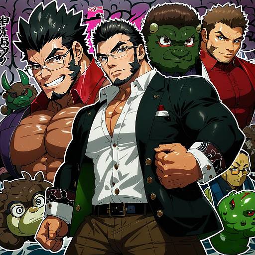 Illustration of Motoori shiro, tokyo afterschool summoners in the style of Tonami kanji