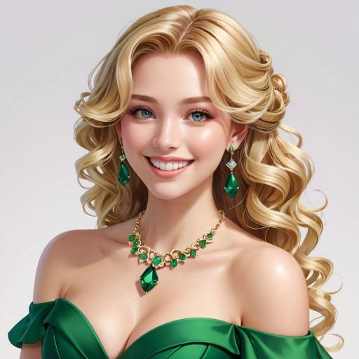 Blonde Girl Showcasing Elegant Jewelry