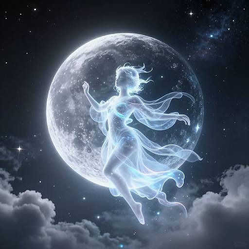 Ethereal Moon Pixu in Cosmic Glow