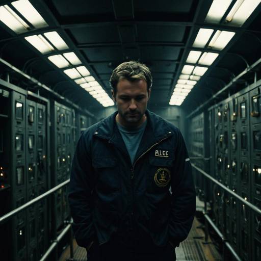 Grief-Stricken Sailor in Dimly Lit Ship's Room