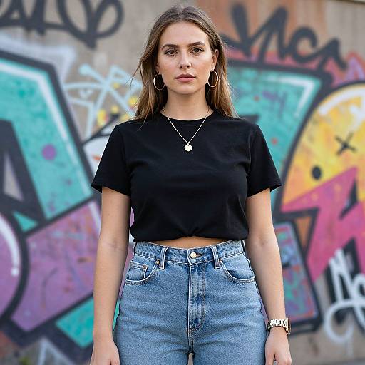 European Woman in Streetwear Accessories