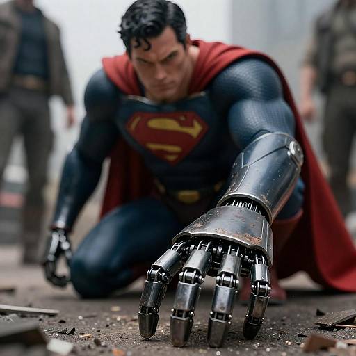 Dramatic Close-Up of Robotic Hand