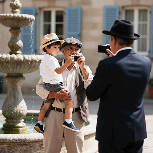 Outdoor Portrait of Three Men Together