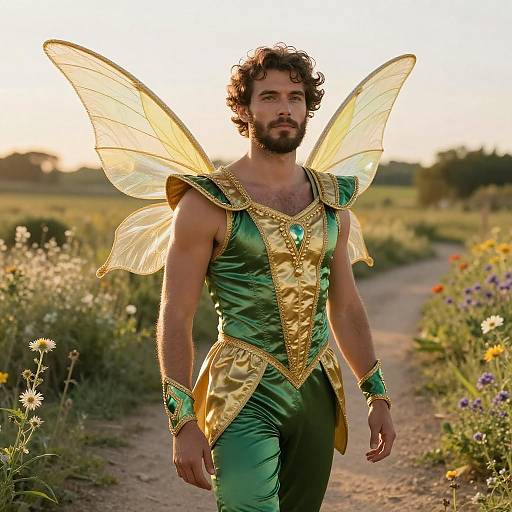 Enchanting Fairy Costume Portrait at Golden Hour