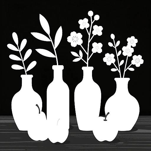 Minimalist Black-and-White Still Life