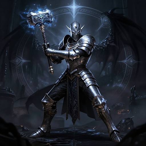 Drow Paladin in Cinematic Battle Stance