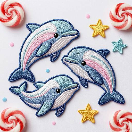Pastel Narwhal Candy Patch Design