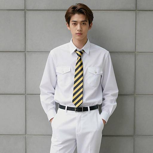 Stylish Portrait of Young Asian Male