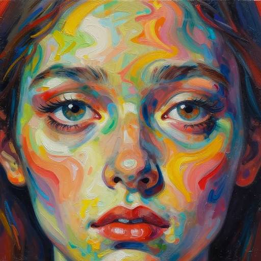 Surreal Strabismus in Vibrant Swirls