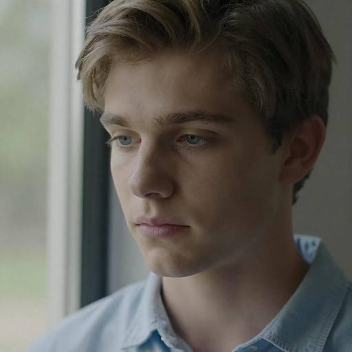 Close-Up Portrait of a Young Man